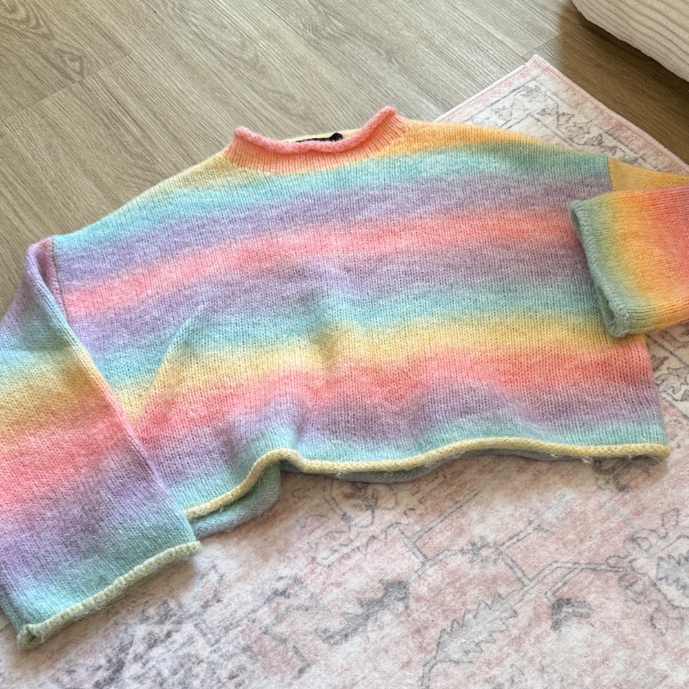 Olivaceous - Multicolor Striped Women's Sweater